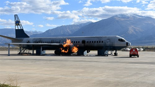 Jandarma'dan; Erzincan Yıldırım Akbulut Havalimanı'nda Yapılan Yangın Tatbikatına Destek